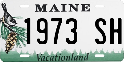 ME license plate 1973SH