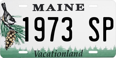 ME license plate 1973SP