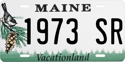 ME license plate 1973SR