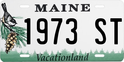 ME license plate 1973ST