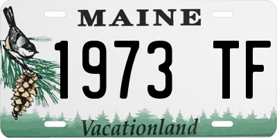 ME license plate 1973TF