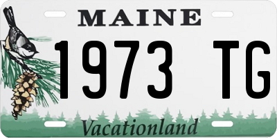 ME license plate 1973TG