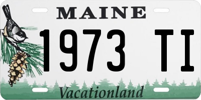 ME license plate 1973TI