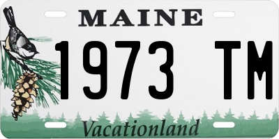 ME license plate 1973TM