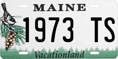 ME license plate 1973TS