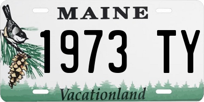 ME license plate 1973TY