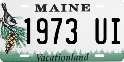 ME license plate 1973UI