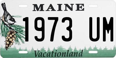 ME license plate 1973UM