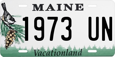 ME license plate 1973UN
