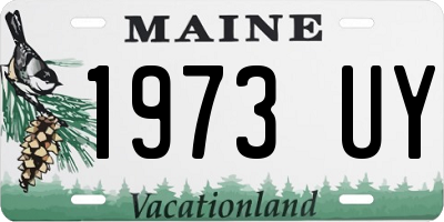 ME license plate 1973UY