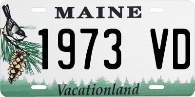 ME license plate 1973VD