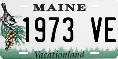 ME license plate 1973VE