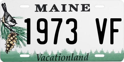 ME license plate 1973VF