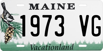 ME license plate 1973VG