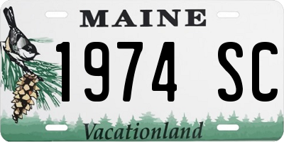 ME license plate 1974SC