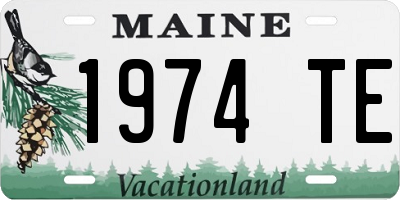 ME license plate 1974TE