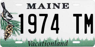ME license plate 1974TM