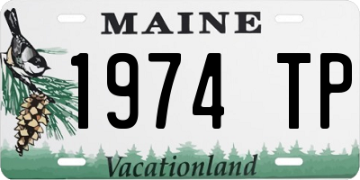 ME license plate 1974TP
