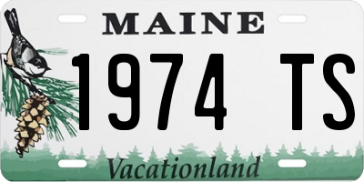 ME license plate 1974TS