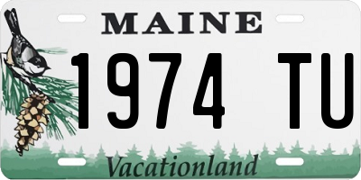 ME license plate 1974TU