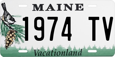 ME license plate 1974TV
