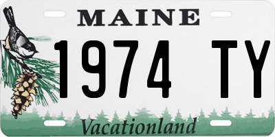 ME license plate 1974TY