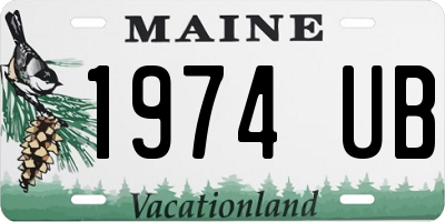 ME license plate 1974UB