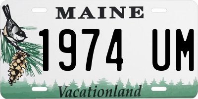 ME license plate 1974UM