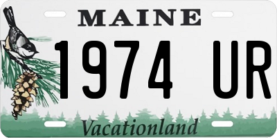 ME license plate 1974UR