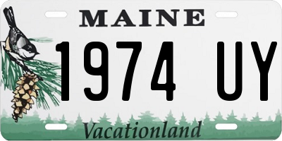 ME license plate 1974UY