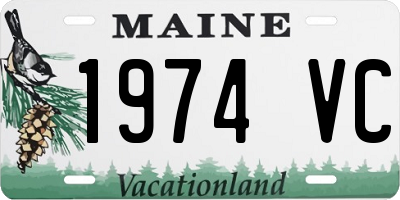 ME license plate 1974VC