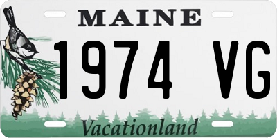 ME license plate 1974VG