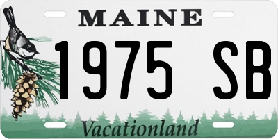 ME license plate 1975SB