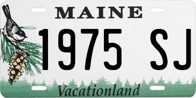 ME license plate 1975SJ