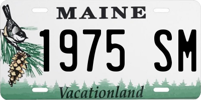 ME license plate 1975SM