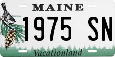 ME license plate 1975SN