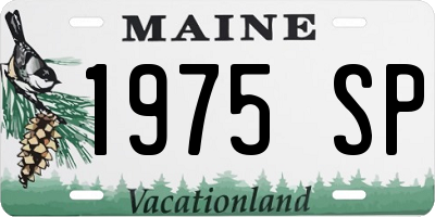 ME license plate 1975SP