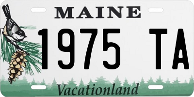 ME license plate 1975TA