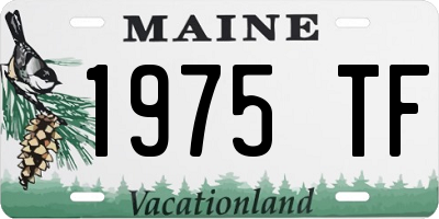 ME license plate 1975TF