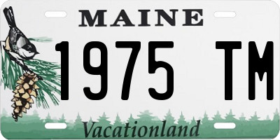 ME license plate 1975TM