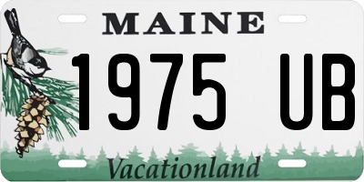 ME license plate 1975UB