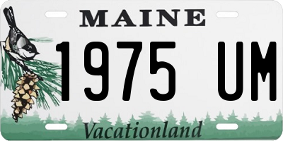 ME license plate 1975UM