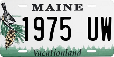 ME license plate 1975UW