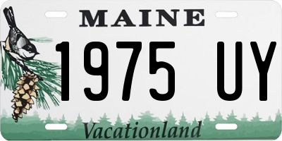 ME license plate 1975UY