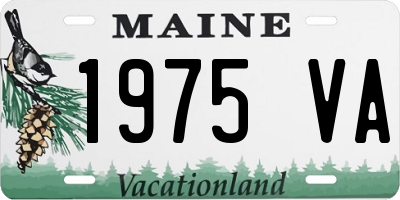 ME license plate 1975VA