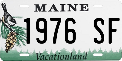 ME license plate 1976SF