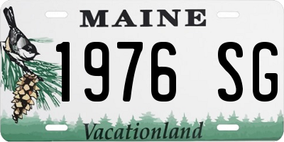 ME license plate 1976SG