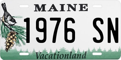 ME license plate 1976SN