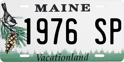 ME license plate 1976SP