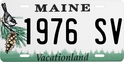 ME license plate 1976SV